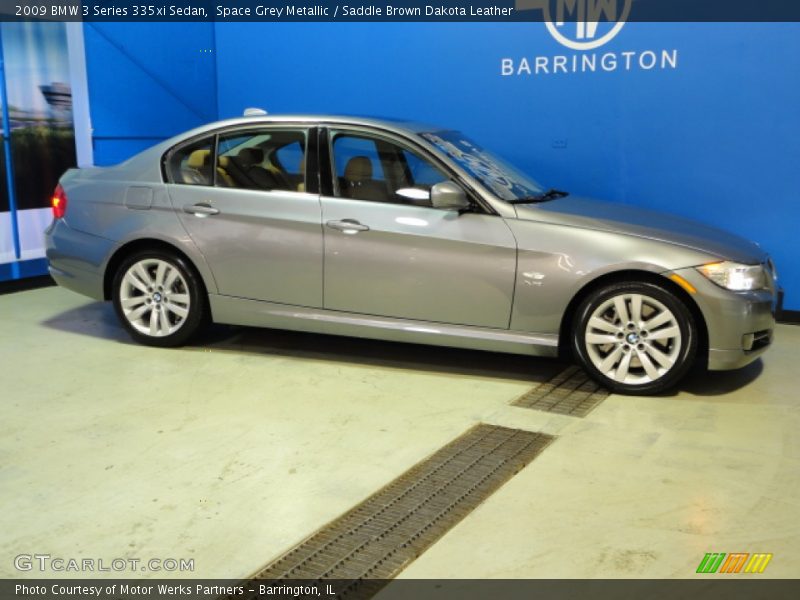 Space Grey Metallic / Saddle Brown Dakota Leather 2009 BMW 3 Series 335xi Sedan