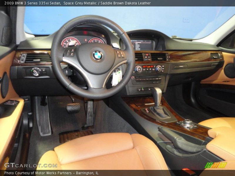 Space Grey Metallic / Saddle Brown Dakota Leather 2009 BMW 3 Series 335xi Sedan
