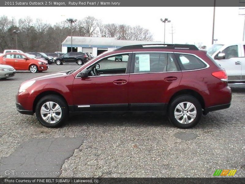 Ruby Red Pearl / Warm Ivory 2011 Subaru Outback 2.5i Wagon