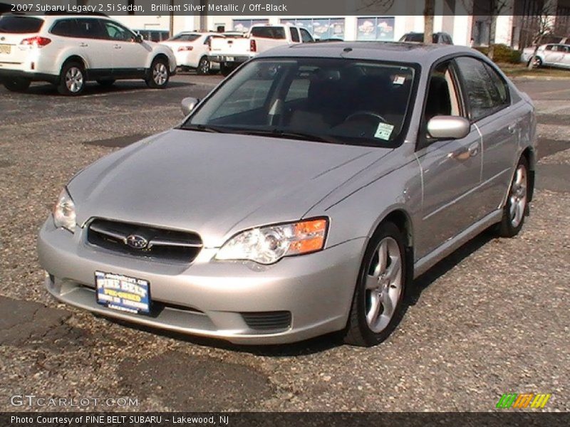 Brilliant Silver Metallic / Off-Black 2007 Subaru Legacy 2.5i Sedan