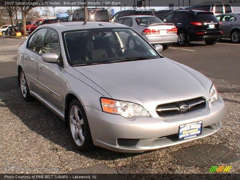 Brilliant Silver Metallic / Off-Black 2007 Subaru Legacy 2.5i Sedan