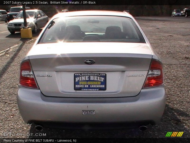 Brilliant Silver Metallic / Off-Black 2007 Subaru Legacy 2.5i Sedan