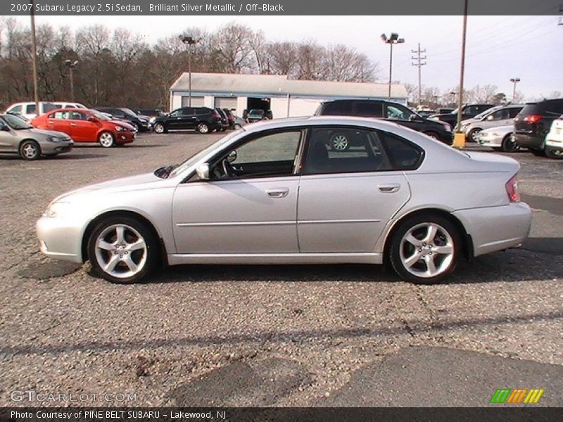 Brilliant Silver Metallic / Off-Black 2007 Subaru Legacy 2.5i Sedan