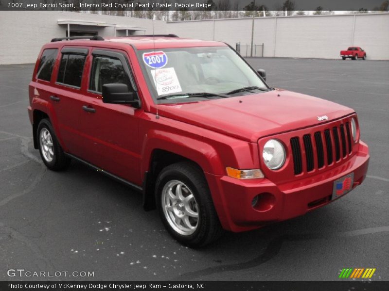 Inferno Red Crystal Pearl / Pastel Pebble Beige 2007 Jeep Patriot Sport