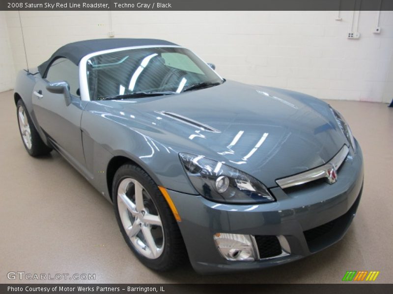Techno Gray / Black 2008 Saturn Sky Red Line Roadster