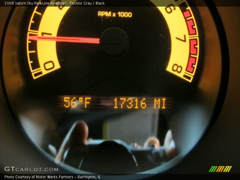 Techno Gray / Black 2008 Saturn Sky Red Line Roadster
