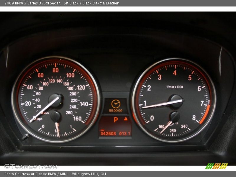 Jet Black / Black Dakota Leather 2009 BMW 3 Series 335xi Sedan