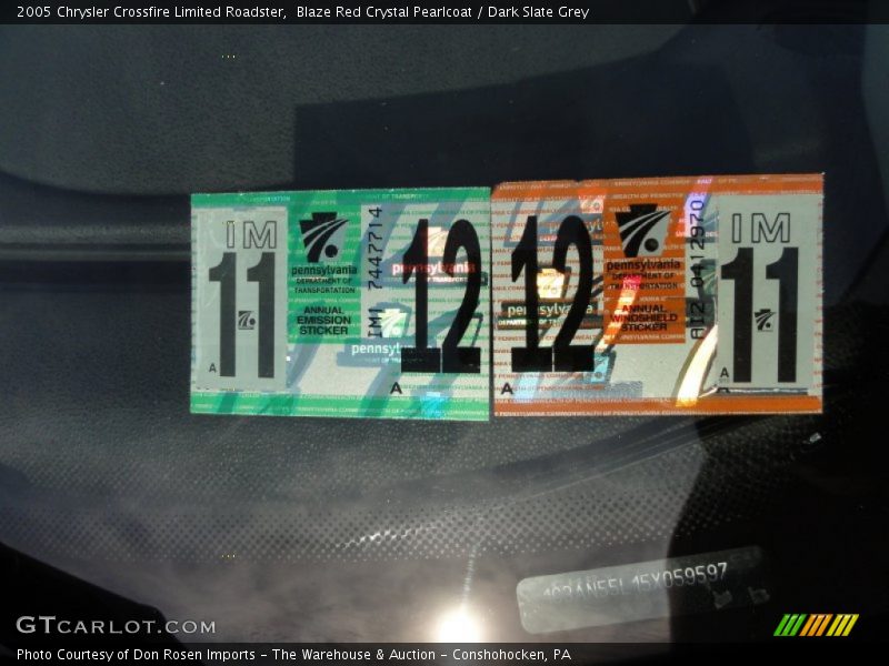 Blaze Red Crystal Pearlcoat / Dark Slate Grey 2005 Chrysler Crossfire Limited Roadster