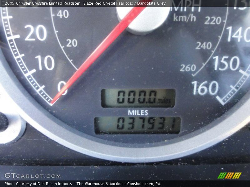 Blaze Red Crystal Pearlcoat / Dark Slate Grey 2005 Chrysler Crossfire Limited Roadster