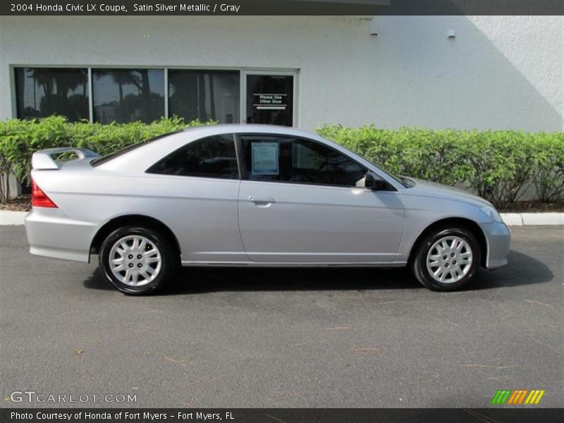 Satin Silver Metallic / Gray 2004 Honda Civic LX Coupe