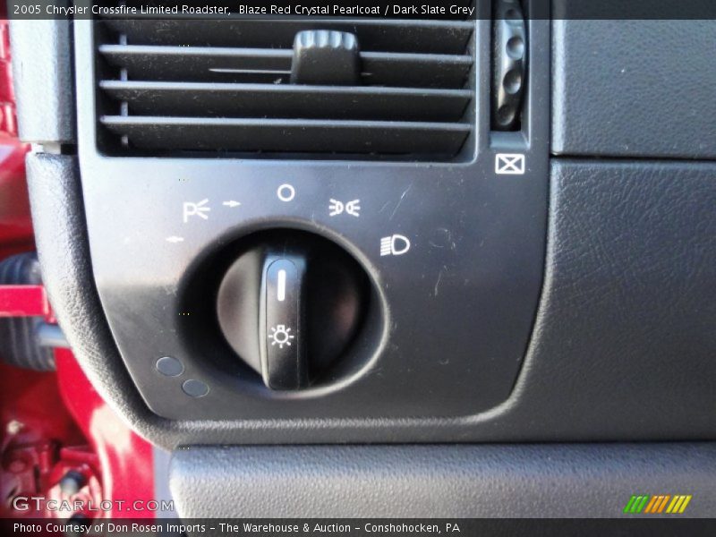 Controls of 2005 Crossfire Limited Roadster