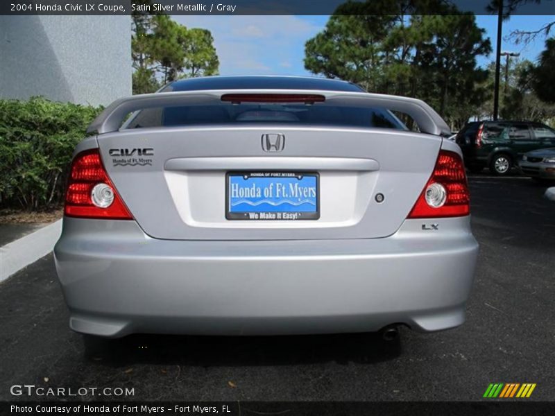 Satin Silver Metallic / Gray 2004 Honda Civic LX Coupe