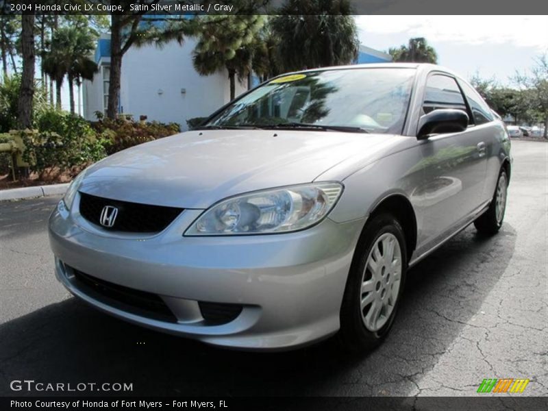 Satin Silver Metallic / Gray 2004 Honda Civic LX Coupe