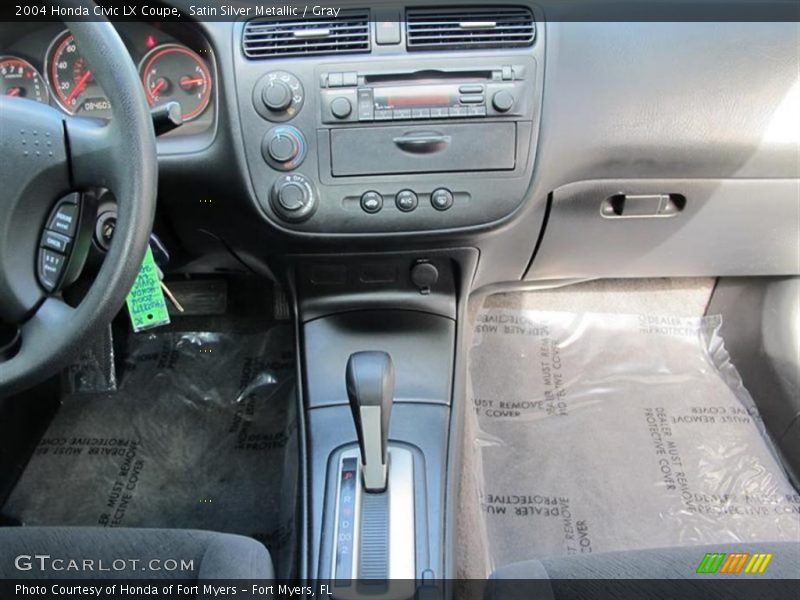Satin Silver Metallic / Gray 2004 Honda Civic LX Coupe