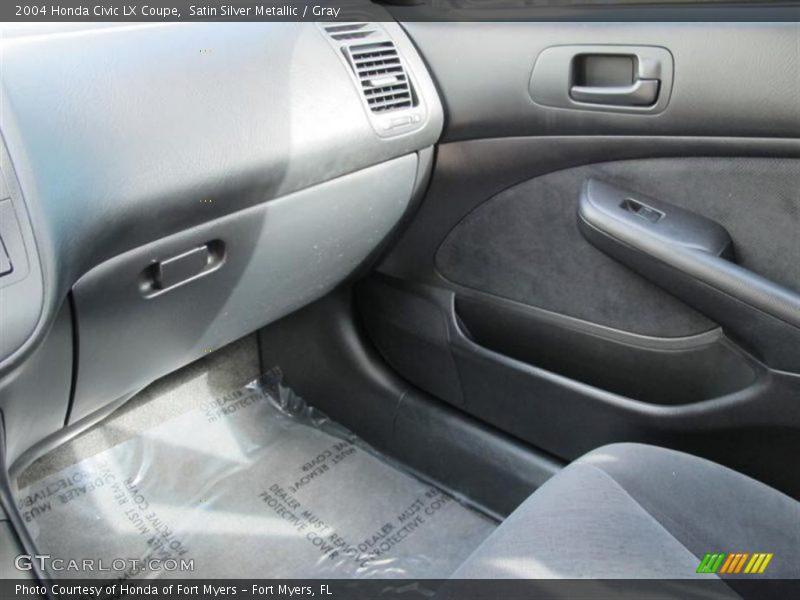 Satin Silver Metallic / Gray 2004 Honda Civic LX Coupe