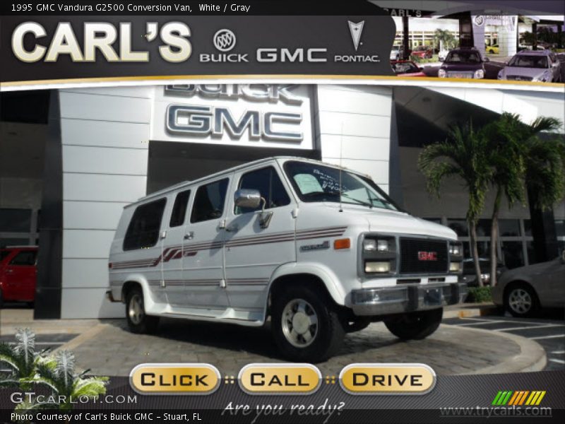 White / Gray 1995 GMC Vandura G2500 Conversion Van