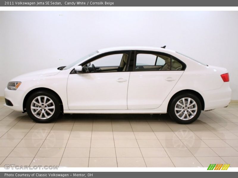 Candy White / Cornsilk Beige 2011 Volkswagen Jetta SE Sedan