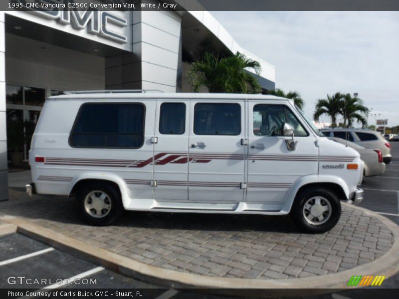 White / Gray 1995 GMC Vandura G2500 Conversion Van