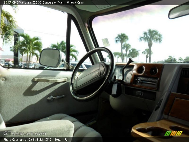 White / Gray 1995 GMC Vandura G2500 Conversion Van