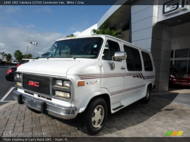 White / Gray 1995 GMC Vandura G2500 Conversion Van