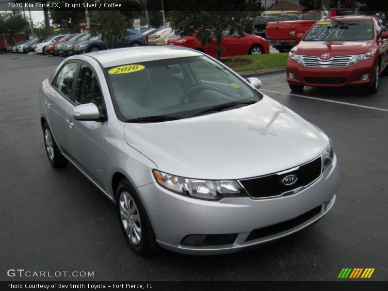 Bright Silver / Coffee 2010 Kia Forte EX