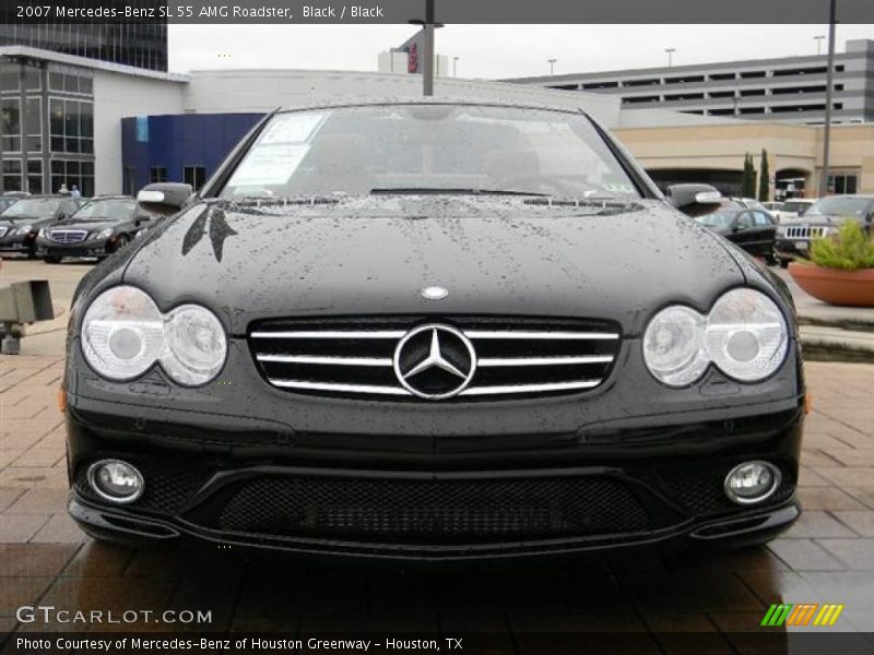 Black / Black 2007 Mercedes-Benz SL 55 AMG Roadster