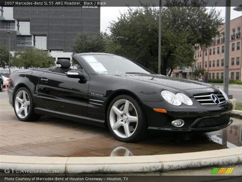 Black / Black 2007 Mercedes-Benz SL 55 AMG Roadster