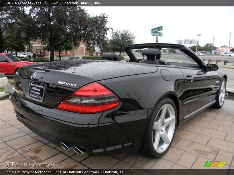 Black / Black 2007 Mercedes-Benz SL 55 AMG Roadster