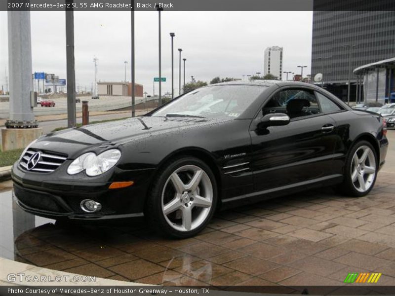 Black / Black 2007 Mercedes-Benz SL 55 AMG Roadster