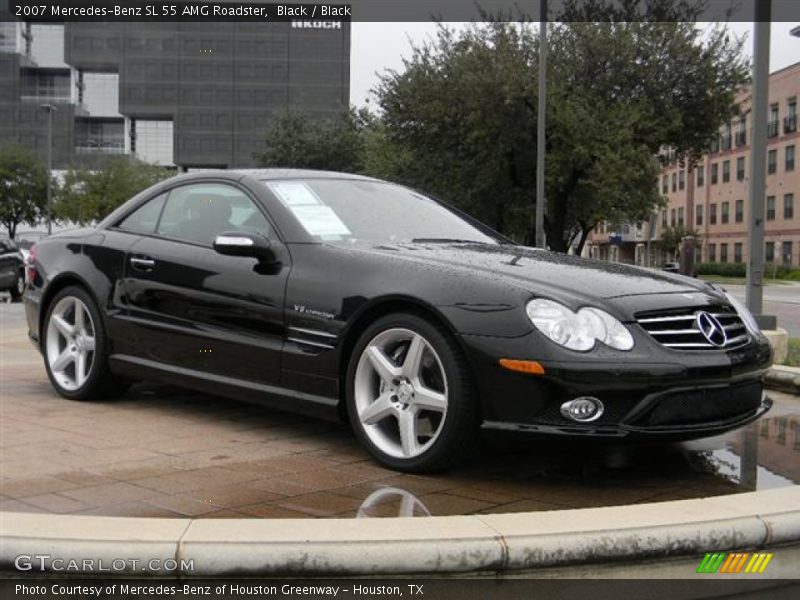Black / Black 2007 Mercedes-Benz SL 55 AMG Roadster