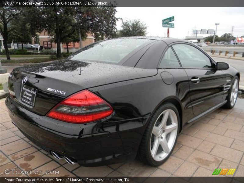 Black / Black 2007 Mercedes-Benz SL 55 AMG Roadster