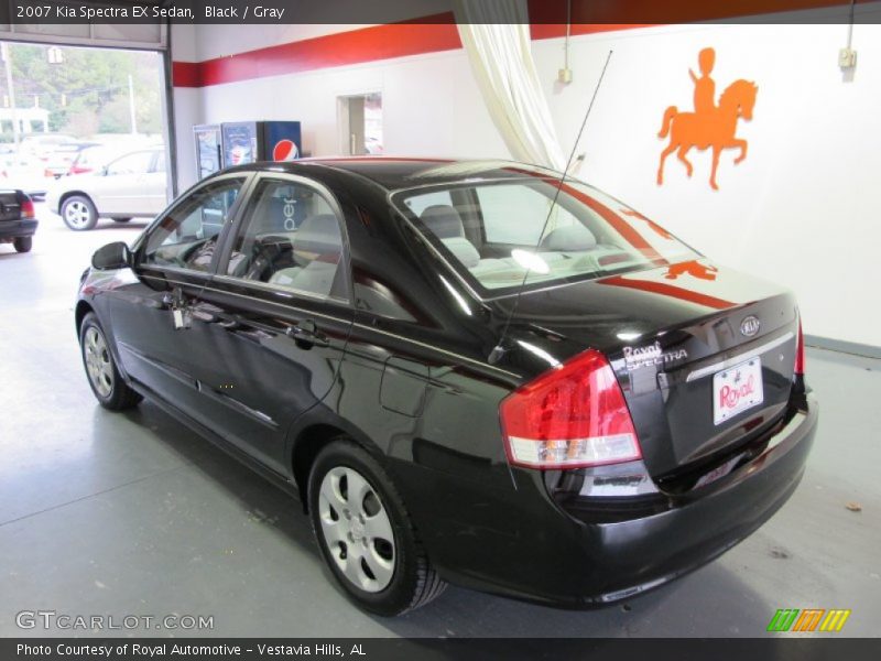 Black / Gray 2007 Kia Spectra EX Sedan