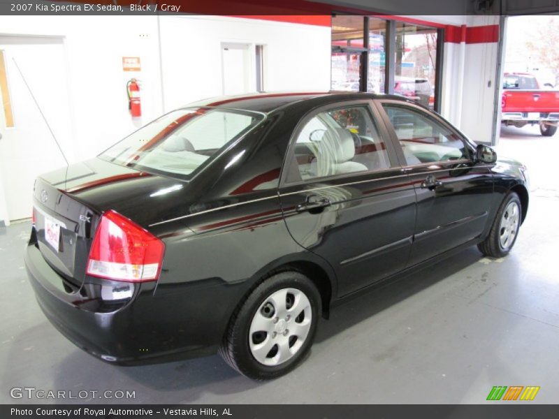 Black / Gray 2007 Kia Spectra EX Sedan