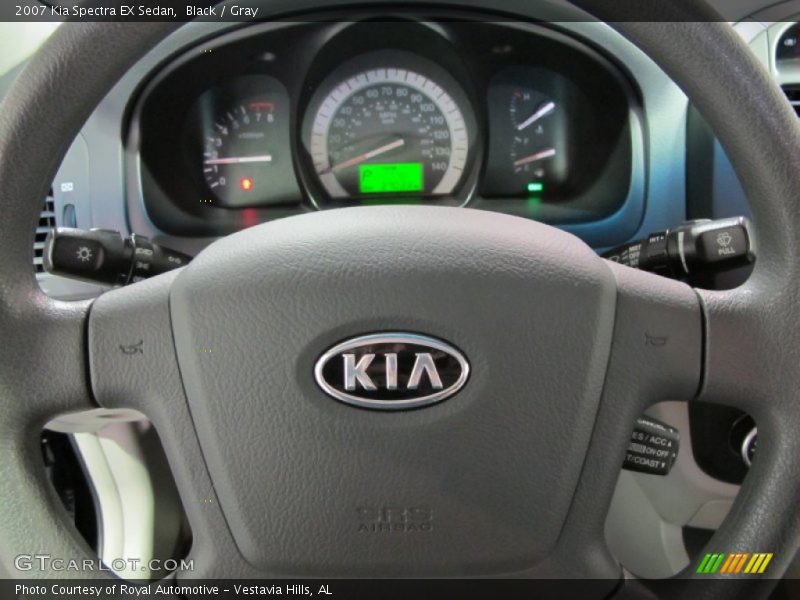 Black / Gray 2007 Kia Spectra EX Sedan