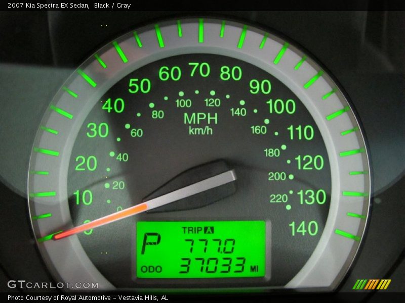 Black / Gray 2007 Kia Spectra EX Sedan