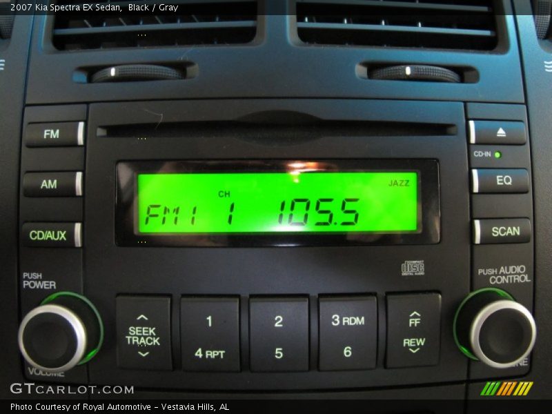 Black / Gray 2007 Kia Spectra EX Sedan
