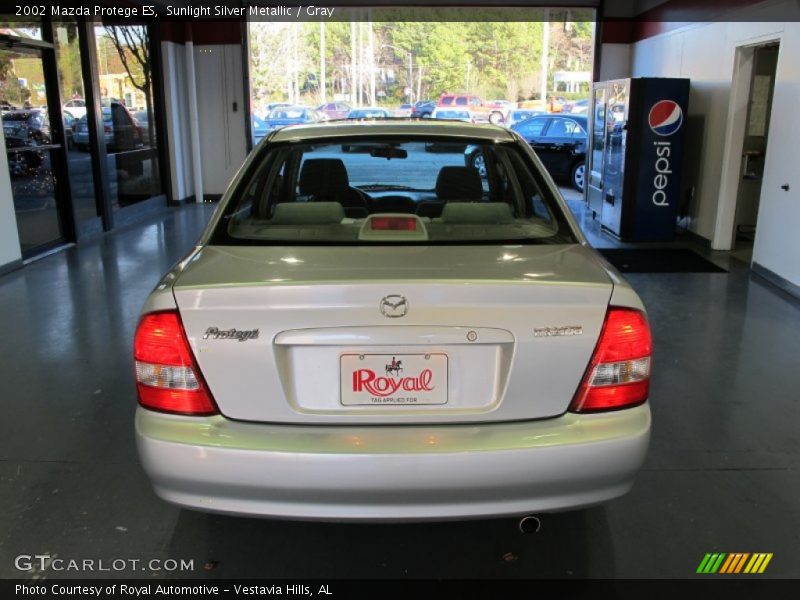 Sunlight Silver Metallic / Gray 2002 Mazda Protege ES