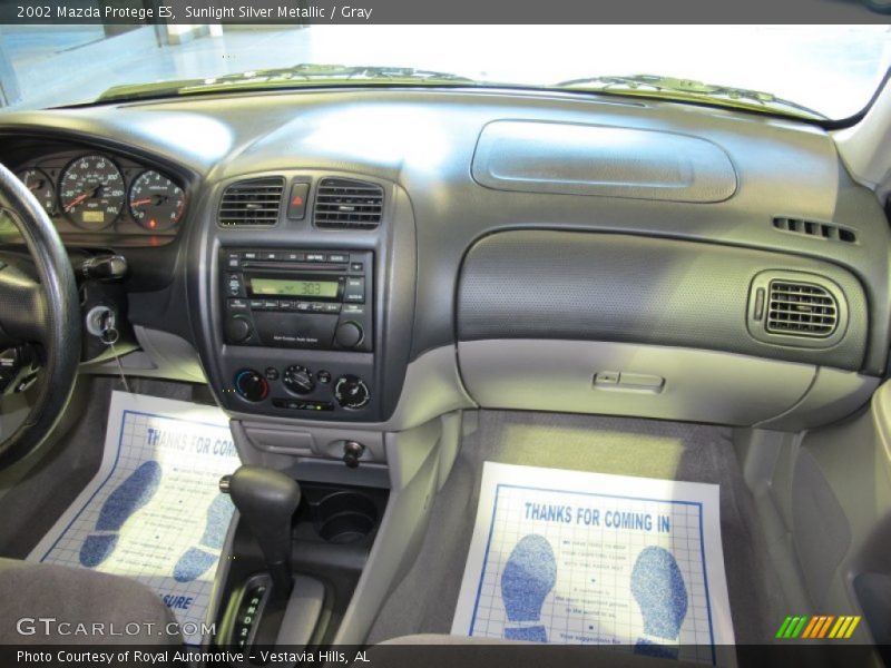 Sunlight Silver Metallic / Gray 2002 Mazda Protege ES