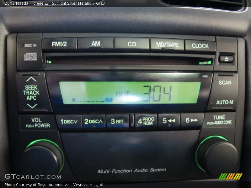 Sunlight Silver Metallic / Gray 2002 Mazda Protege ES