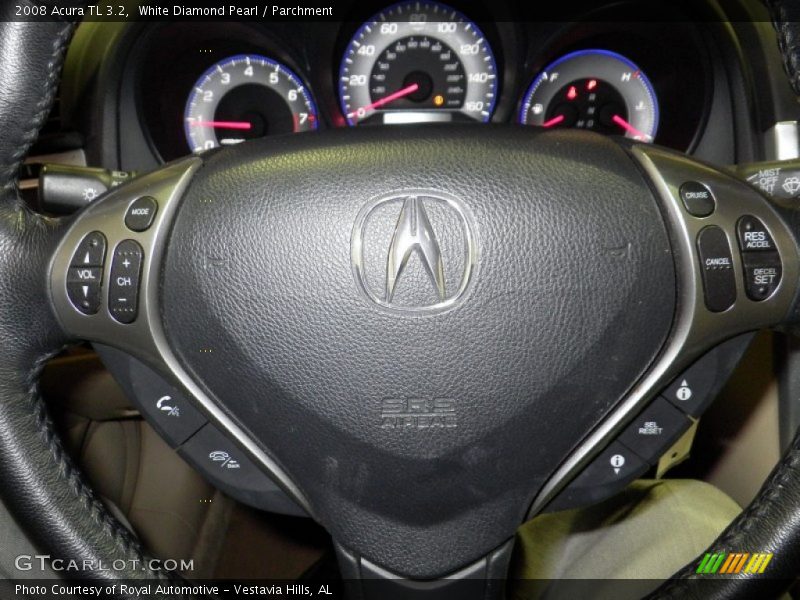 White Diamond Pearl / Parchment 2008 Acura TL 3.2