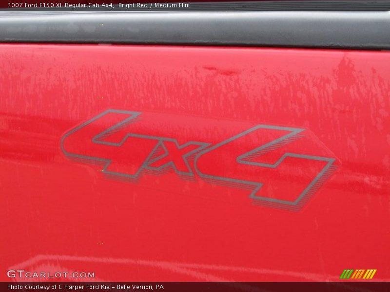 Bright Red / Medium Flint 2007 Ford F150 XL Regular Cab 4x4