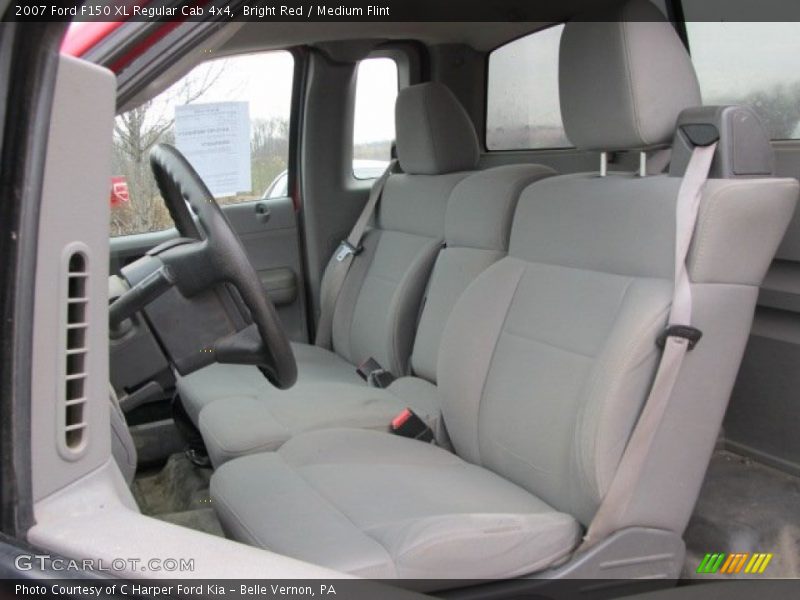 Bright Red / Medium Flint 2007 Ford F150 XL Regular Cab 4x4