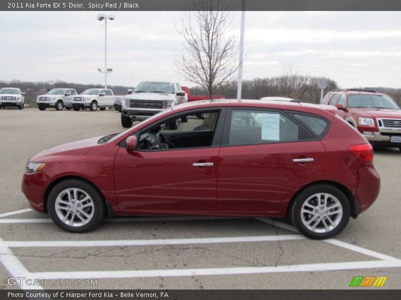 Spicy Red / Black 2011 Kia Forte EX 5 Door