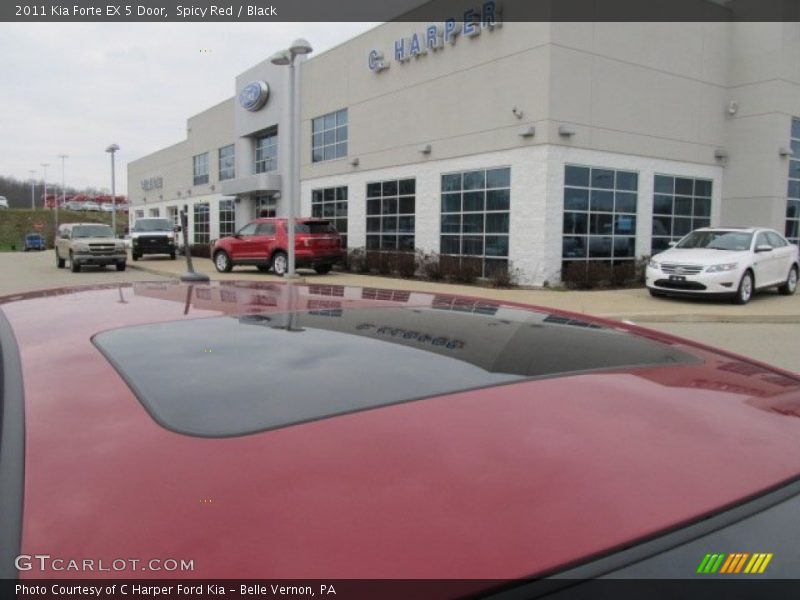 Spicy Red / Black 2011 Kia Forte EX 5 Door