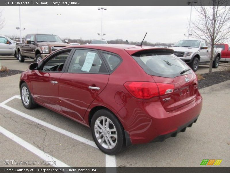 Spicy Red / Black 2011 Kia Forte EX 5 Door