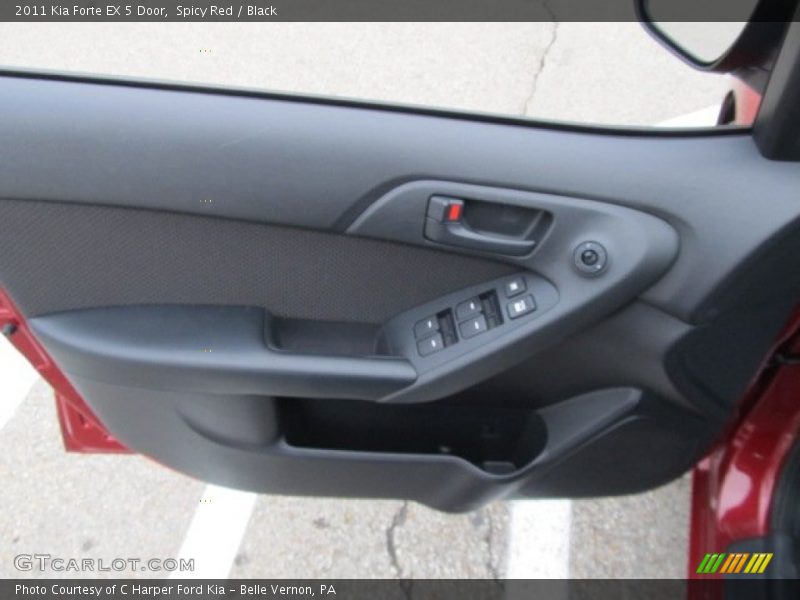 Spicy Red / Black 2011 Kia Forte EX 5 Door