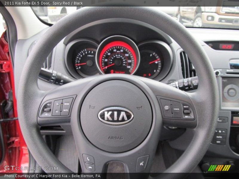 Spicy Red / Black 2011 Kia Forte EX 5 Door