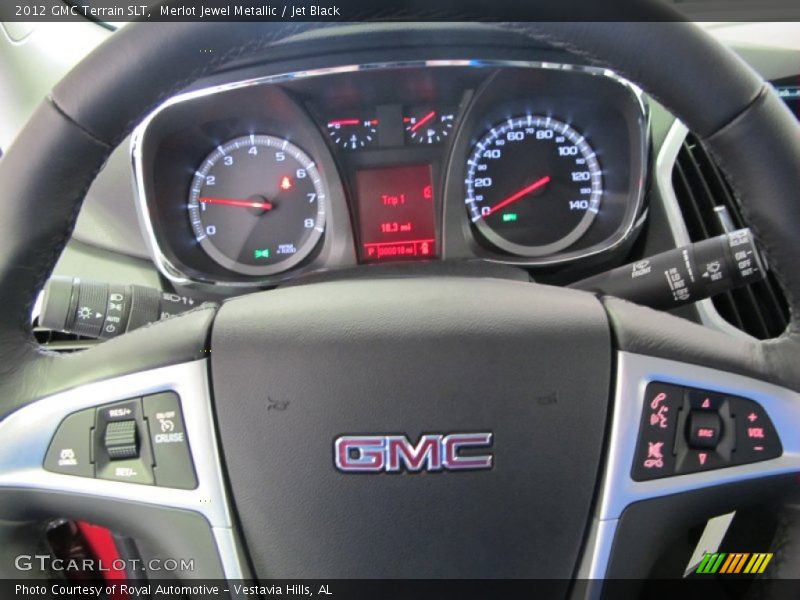 Merlot Jewel Metallic / Jet Black 2012 GMC Terrain SLT