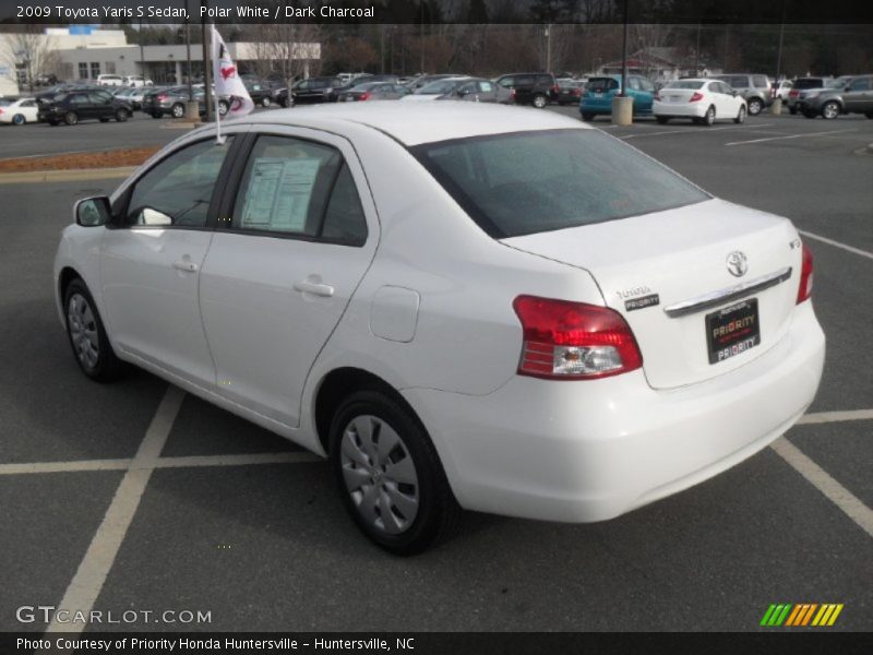 Polar White / Dark Charcoal 2009 Toyota Yaris S Sedan