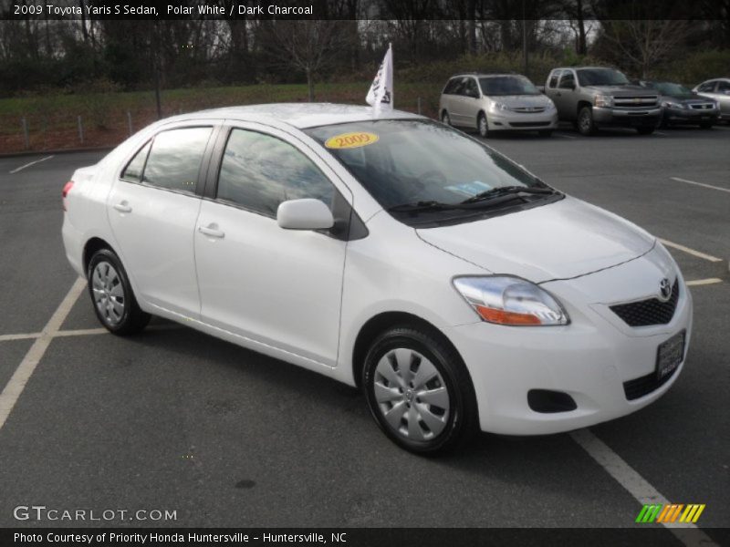 Polar White / Dark Charcoal 2009 Toyota Yaris S Sedan